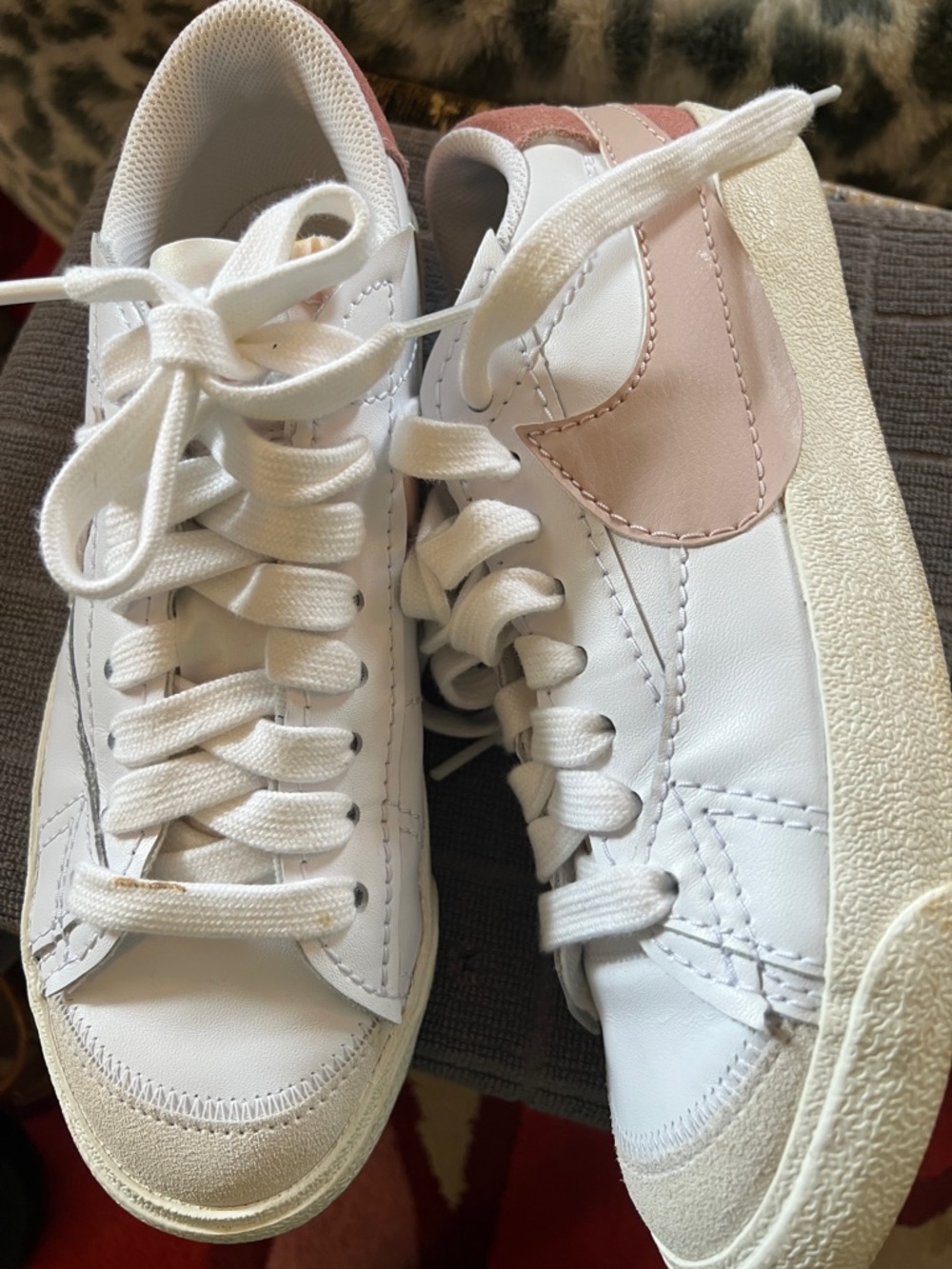 Nike Blazer Low 77 Jumbo White Pink Oxford Women's Athletic Sneakers Size 10